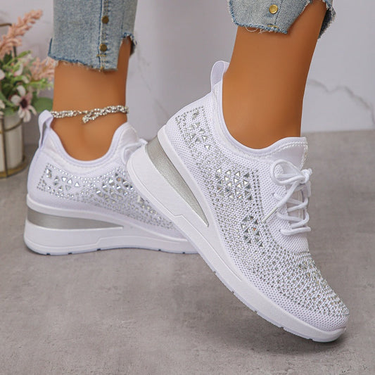 💎 55% RABATT! 💎 Atmungsaktive Sneaker aus Mesh mit Strassverzierung – Funkelndes Design, Leichte Belüftung & Rutschfeste Gummisohle ✨👟