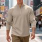 Herren-Sweatshirt mit Viertelreißverschluss und Jacquard-Muster