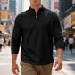 Herren-Sweatshirt mit Viertelreißverschluss und Jacquard-Muster