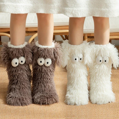 💗LETZTER TAG DES SALE – 50 % RABATT⚡ÜBER 50.000 VERKAUFT💕Plüsch-Hausschuhe für Damen, Socken, Bodensocken, Winter, für zu Hause, dick,  rutschfest, Plüsch-Schneesocken für Erwachsene, Schuhüberzüge