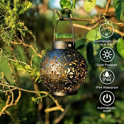 💎 50% SOLAR-HÄNGELATERNE MIT BLUMENMUSTER! 💎 IP55 Wasserdicht, Auto-On/Off & Wunderschöne Schattenwürfe für Garten & Terrasse