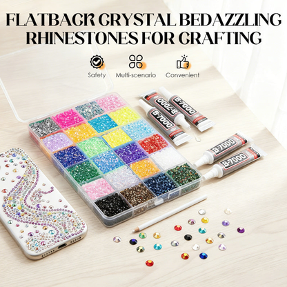 🔥🔥50% Rabatt💎Flache Strasssteine mit funkelnder Oberfläche zum Basteln🌸Supergünstige Preise – Je früher Sie kaufen, desto eher können Sie sich daran erfreuen