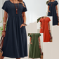 👗 50% RABATT! ✨ Faltenkleid für Damen mit Kurzen Ärmeln & Taschen – Bequem, Leicht & Perfekt für Den Sommer ☀️