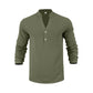🔥Solange der Vorrat reicht 50 % Rabatt!🎉Lässiges Henley-T-Shirt für Herren