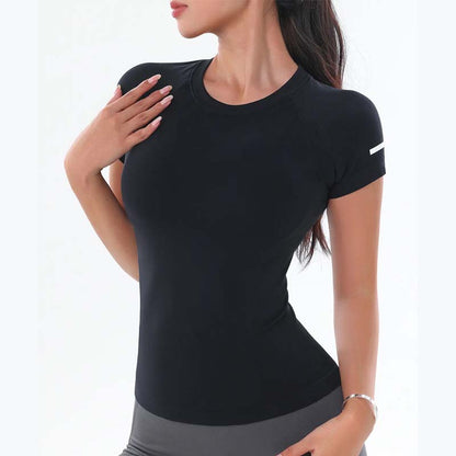 Damen-Slim-Fit-Schnelltrocknungs-T-Shirt