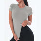 Damen-Slim-Fit-Schnelltrocknungs-T-Shirt