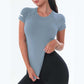 Damen-Slim-Fit-Schnelltrocknungs-T-Shirt