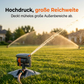 🔥50% Rabatt！❄️Großer oszillierender Gartenregner – einstellbare Sprühweite, hohe Reichweite, integrierter Filter – perfekt für Rasen & Beete (Flachboden/Erdspieß)🌿