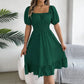 Summer Casual Ruffle Hem Midi Dress