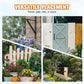 Gartendekoration im Vintage-Stil mit rostfarbenen Vögeln