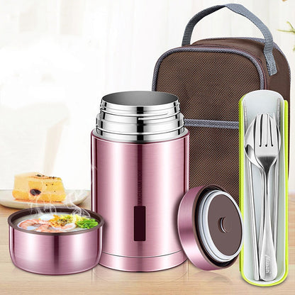 🍱 LIMITIERTES ANGEBOT 50% RABATT! ✨ Vakuum-Behälter aus 316-Edelstahl – Thermokocher, Auslaufsicher, 6-fach-Isolierung 🍜