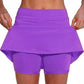 2-in-1 Sportrock mit integrierter Shorts und Scheuerschutz
