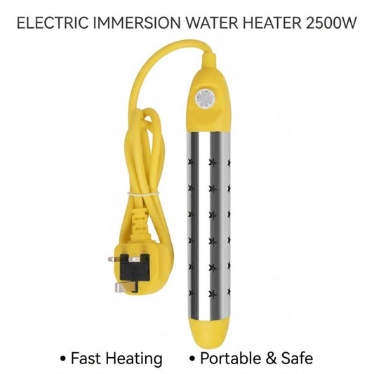🔥 50 % RABATT FÜR BEGRENZTE ZEIT! 🔌 2500W Tauchwasserheizer mit Verbrühschutz – Tragbarer Schnellheizer für Eimer, Wanne, Tee & Camping