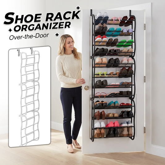 🔥 50% RABATT! 👟 Platzsparender Schuhorganizer für Tür & Wand ✨ Mehrstöckig, Für bis zu 24–36 Paar Schuhe & Ideal für Zuhause oder Wohnheim
