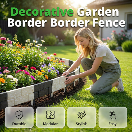 Interlocking Faux Stone Garden Edging