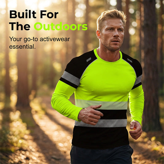 👕 50% RABATT! 🏃‍♂️ Sportliches Herren-Longsleeve – Feuchtigkeitsableitend & mit dezentem Print – Perfekt für aktive Tage, Joggen oder Freizeit – atmungsaktiv und bequem 🌿