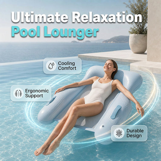 🏊‍♀️50% RABATT!☁️ Skin-Friendly PVC Pool Lounger Float –  Hautfreundlich, bequem, perfekt für Pool & Meer. 🔥💦