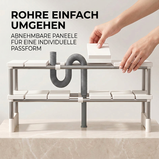 Ausziehbares Regal unter der Spüle