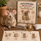 Handgefertigtes Nähset mit Vintage-Maus-Plüschtier