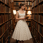 Women's Vintage Polka Dot A-Line Dress
