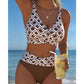 Zweiteiliges Bikini-Set für Damen mit hoher Taille