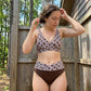 Zweiteiliges Bikini-Set für Damen mit hoher Taille