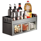 Punch-Free Kitchen Spice Rack Wall Mount Condiment Organizer