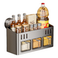 Punch-Free Kitchen Spice Rack Wall Mount Condiment Organizer