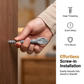 3D-gedruckte, handgeformte Zierschraube