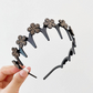 Set mit gewelltem Kristall-Haarreif – Leichtes, rutschfestes, feminines Haaraccessoire, funkelnder, kristallbesetzter Haarreif in Wellenform für Hochzeiten und den Alltag, feminine Accessoires