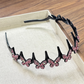 Set mit gewelltem Kristall-Haarreif – Leichtes, rutschfestes, feminines Haaraccessoire, funkelnder, kristallbesetzter Haarreif in Wellenform für Hochzeiten und den Alltag, feminine Accessoires