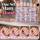 ✨ Color Pop Aufkleb-Kunstnägel Set mit 288 Stück – 12 Größen, einfache Anwendung, salonfertiger French-Look ohne Nagellack