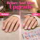 ✨ Color Pop Aufkleb-Kunstnägel Set mit 288 Stück – 12 Größen, einfache Anwendung, salonfertiger French-Look ohne Nagellack