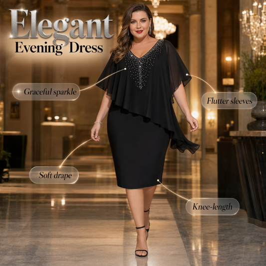 ⌛Zeitlich begrenztes Angebot – Elegantes Abendkleid mit V-Ausschnitt für Damen