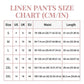 Women's Solid Drawstring Cotton Linen Capris