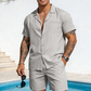 👕 50% RABATT! 🏃‍♂️ Einfarbiges zweiteiliges Sommeroutfit für Herren