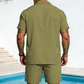 👕 50% RABATT! 🏃‍♂️ Einfarbiges zweiteiliges Sommeroutfit für Herren
