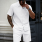👕 50% RABATT! 🏃‍♂️ Einfarbiges zweiteiliges Sommeroutfit für Herren