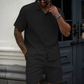 👕 50% RABATT! 🏃‍♂️ Einfarbiges zweiteiliges Sommeroutfit für Herren