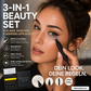 👁️ 3-in-1 Augen Make-up Set – Eyeliner + Spezialapplikator für untere Wimpern, wasserfest, kinderleicht für perfekte Unterwimpern