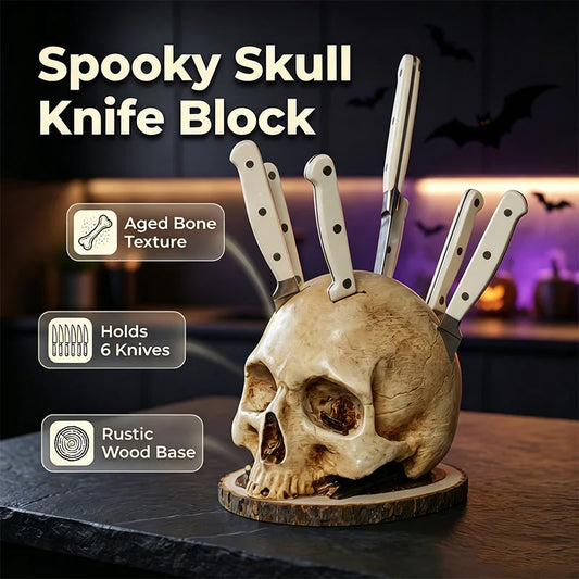 💀Halloween-Überraschung - bis zum halben Preis🎃Kreativer Totenkopf-Messerhalter aus Harz