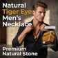 🔥 50% RABATT! 🦁 Herren Tigerauge Perlenkette ✨ Natürlicher Stein, Stilvolles Design & Perfektes Geschenk für Männer