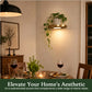 🌿✨ Schwebendes Wandregal mit LED-Licht – Goldenes Pflanzendisplay | Jetzt 50% Rabatt 🏡