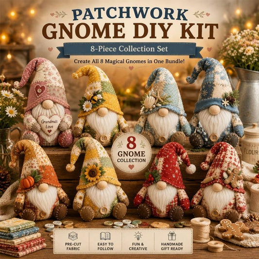 DIY Patchwork Gnome Sewing Kit