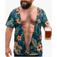 Lustiges 3D-gedrucktes T-Shirt für Männer mit behaarter Brust