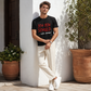 🔥Witziges deutsches Slogan-T-Shirt für Herren, schwarz, Kurzarm, Rundhalsausschnitt