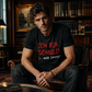 🔥Witziges deutsches Slogan-T-Shirt für Herren, schwarz, Kurzarm, Rundhalsausschnitt