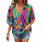 🛍️ 50 % Rabatt – Bohemian-Bluse mit V-Ausschnitt – luftige Passform, vielseitig kombinierbar, ideal für Urlaub & Alltag ✨