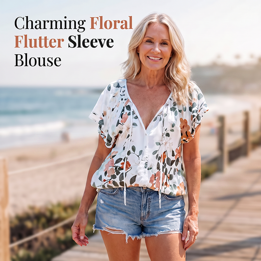 Women Casual V Neck Floral Print