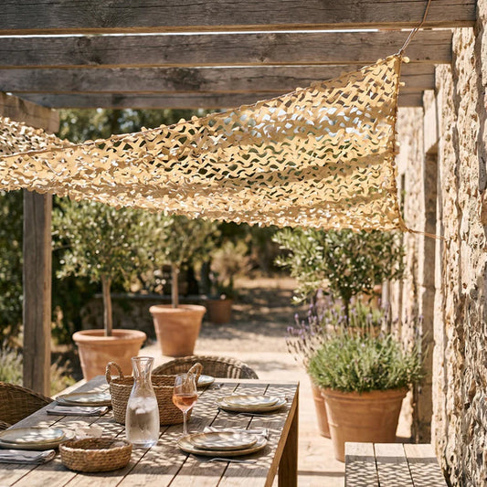 Verstärktes Tarnnetz für Terrassenpergolen und Pavillons
